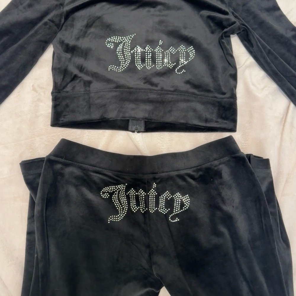 Juicy Couture Black Velour Track Suit